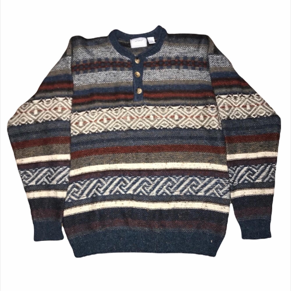 Vintage sweater wool reverse weave